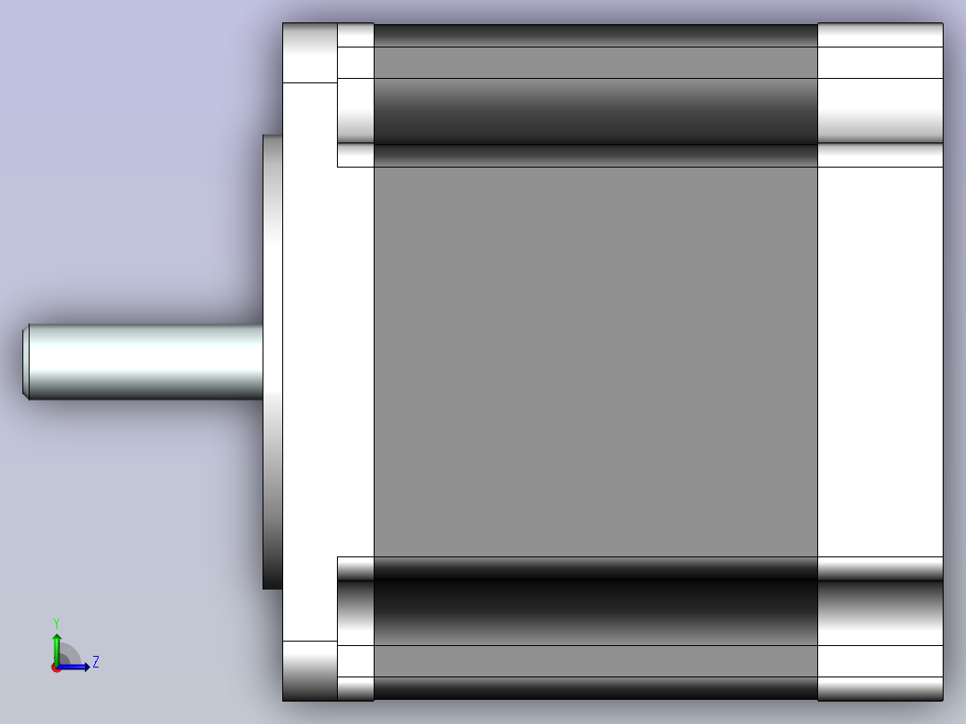 雷塞57步进电机两相_57HS09左视图