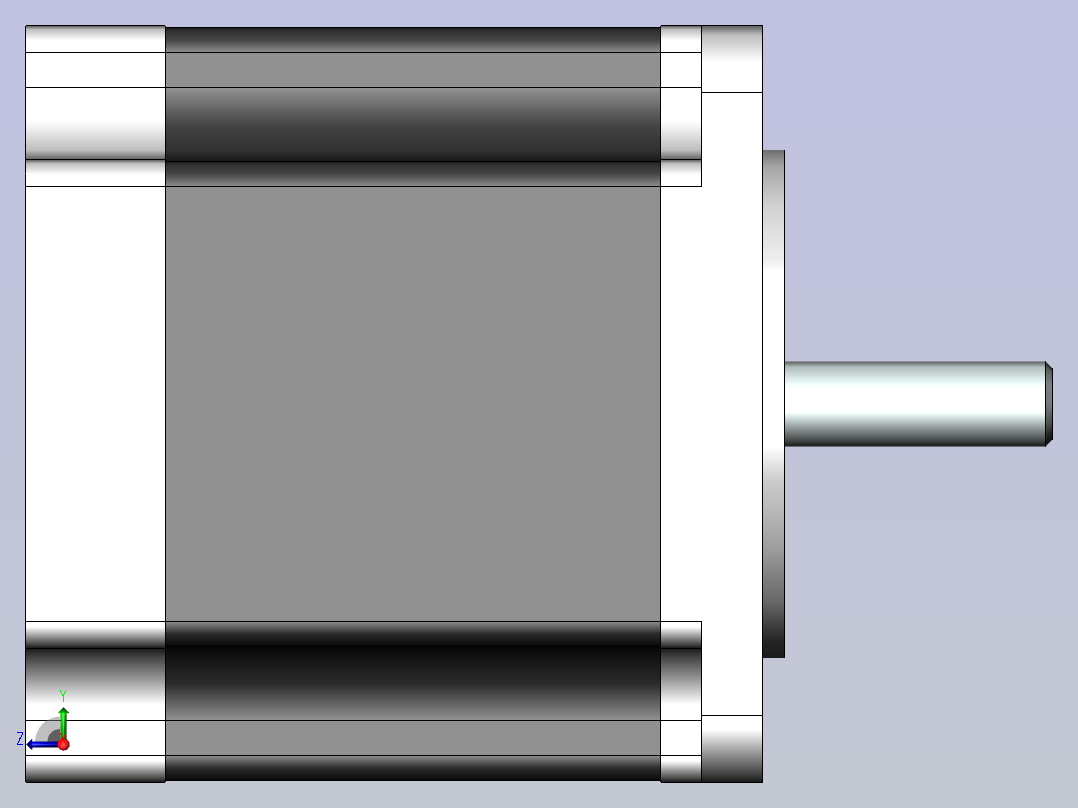 雷塞57步进电机两相_57HS09右视图