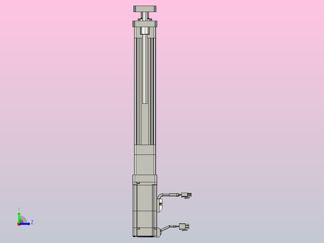 轻载电动缸TPA-ESR40-1210C-L150-M-QDX-W-P40-C3左视图