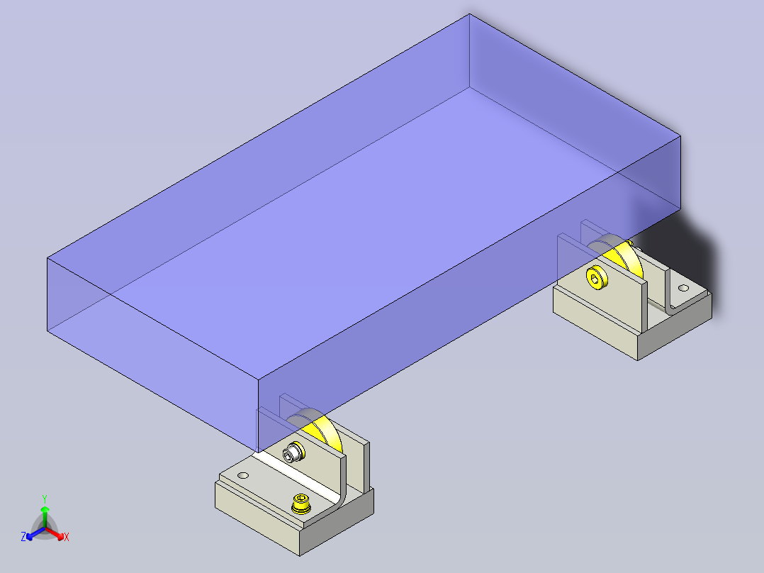 一款输送机辅助滚轮3D数模主视图