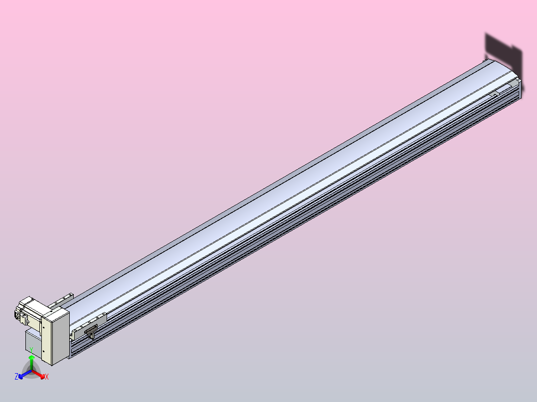 皮带直线轴半封闭可选导轨TPA-HNB-175D-140-L1900-RU-Y-P75-N3主视图