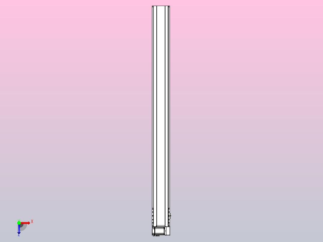皮带直线轴半封闭可选导轨TPA-HNB-175D-140-L1900-RU-Y-P75-N3俯视图