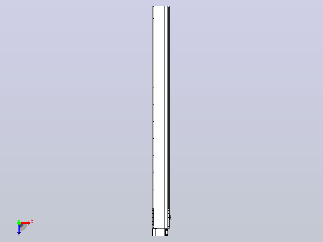 皮带直线轴半封闭可选导轨TPA-HNB-202D-140-L2250-LP-Y-P75-N3俯视图