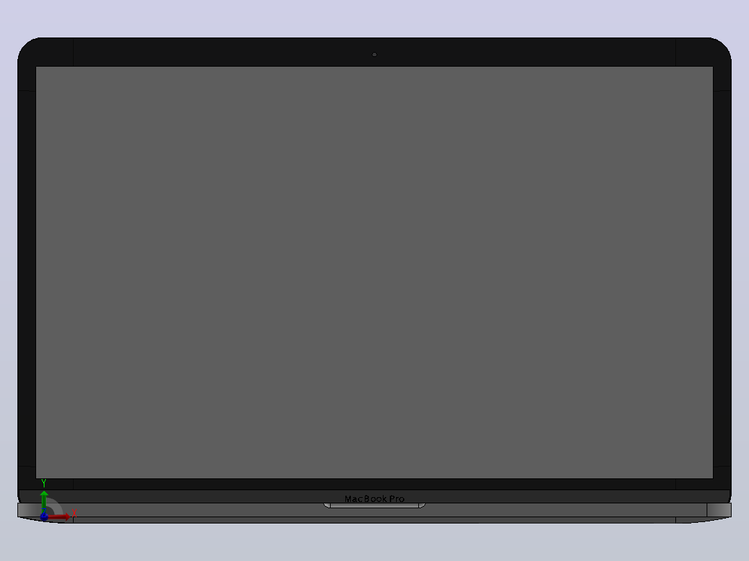 2019年14英寸视网膜显示屏MacBook Pro 15前视图