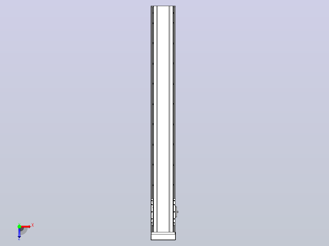 日规模组半封闭丝杆TPA-HNR-120D-1610C-L900-MP-C-P40-N3俯视图