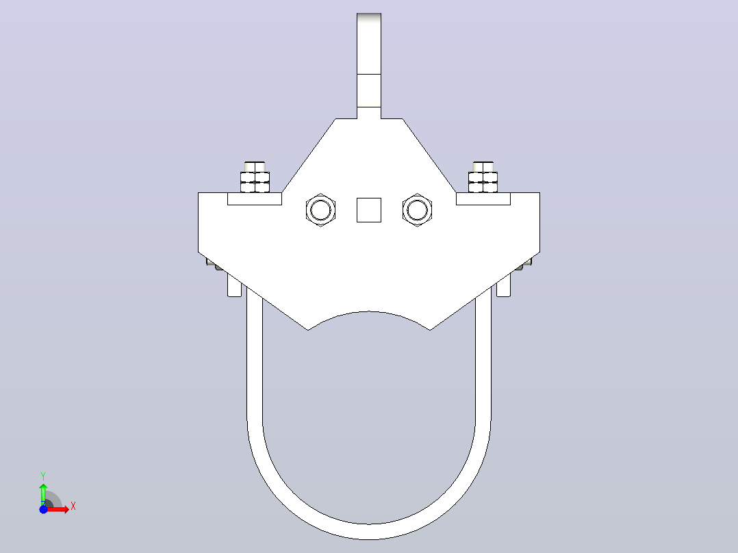 GB╱T 17116.2-2018[水平管道管箍管夹（型式112）112-225-A-8-4-B]前视图