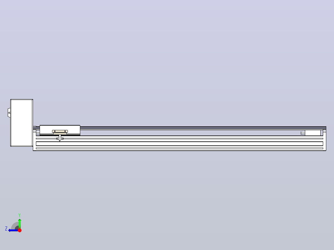 皮带直线轴半封闭可选导轨TPA-HNB-175D-140-L850-RU-C-P75-N3右视图