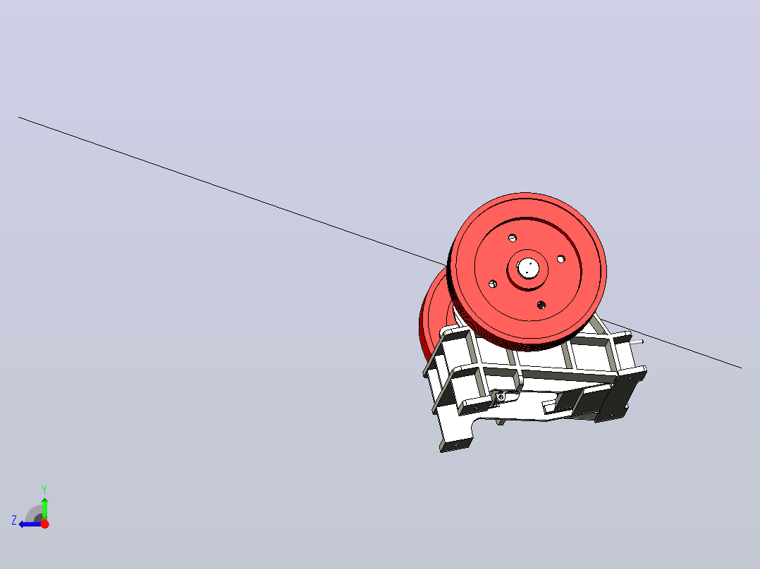 颚式破碎机（总成）jaw-crusher-parts-模型格式为 stp右视图
