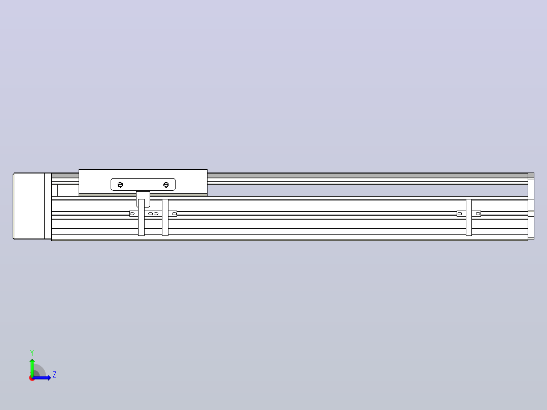 MTH14标准螺杆滑台[MTH14-L#-300-BR-P20-C3]左视图