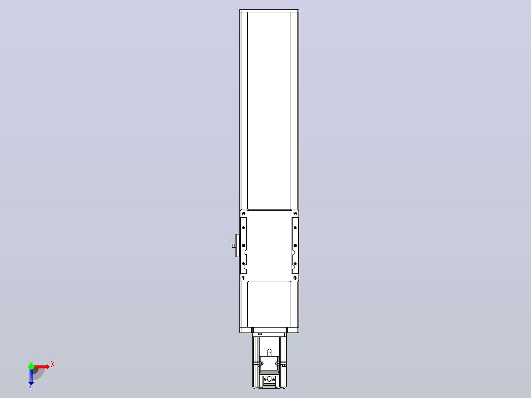 滚珠丝杠直线轴带导轨全封闭TPA-HCR-105D-1610C-L300-M-C-P40-N3俯视图
