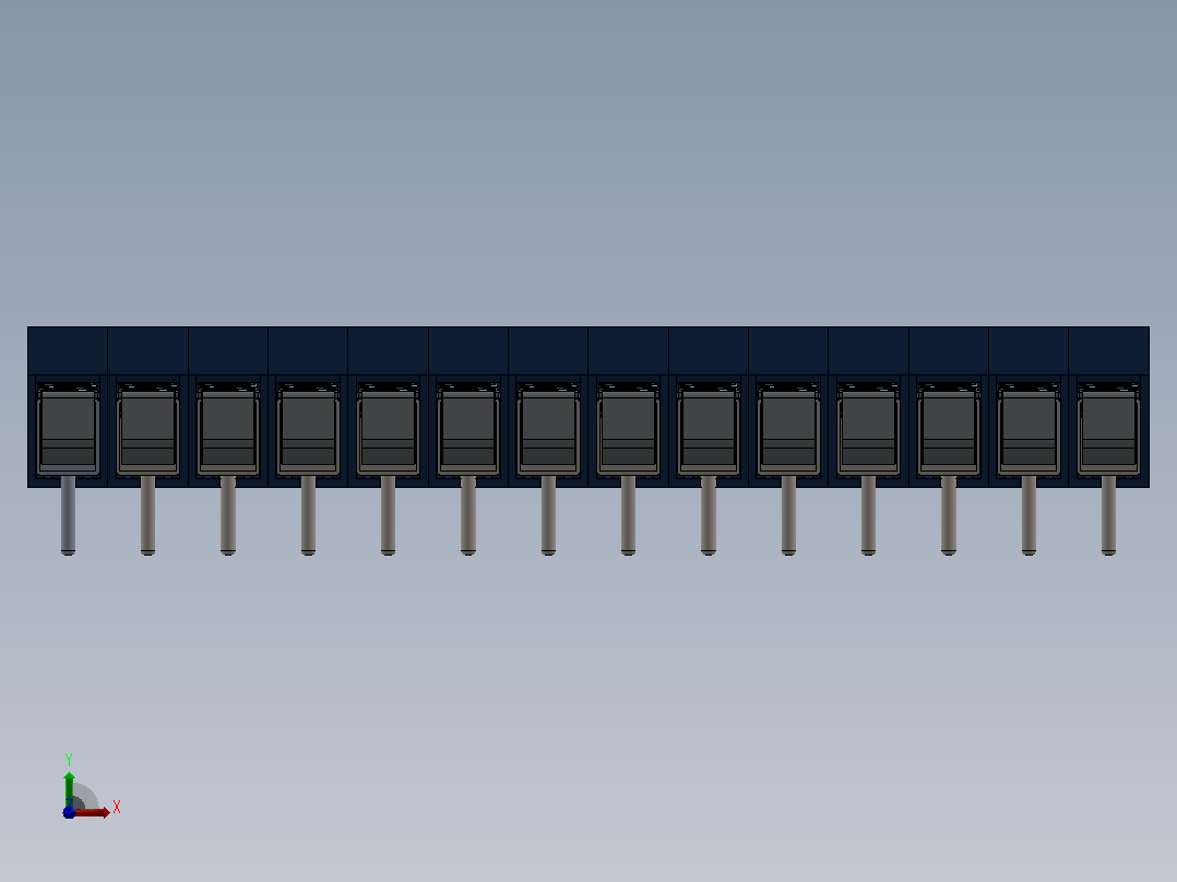 PCB安装螺丝接线盒连接器15前视图