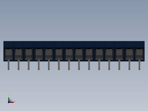 PCB安装螺丝接线盒连接器15前视缩略图