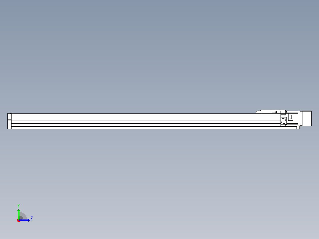 滚珠丝杠直线轴内置导轨TPA-GCR-80-1610C-L950-MR-M20-N3左视图