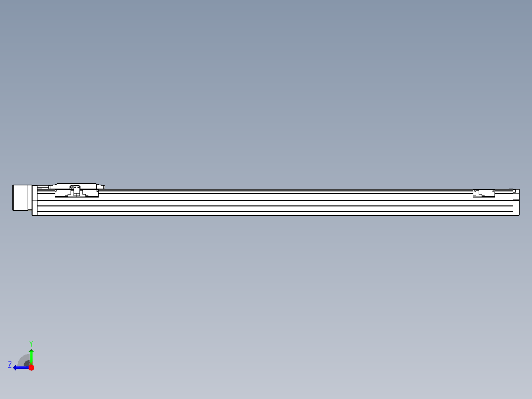 滚珠丝杠直线轴内置导轨TPA-GCR-80-1610C-L950-MR-M20-N3右视图
