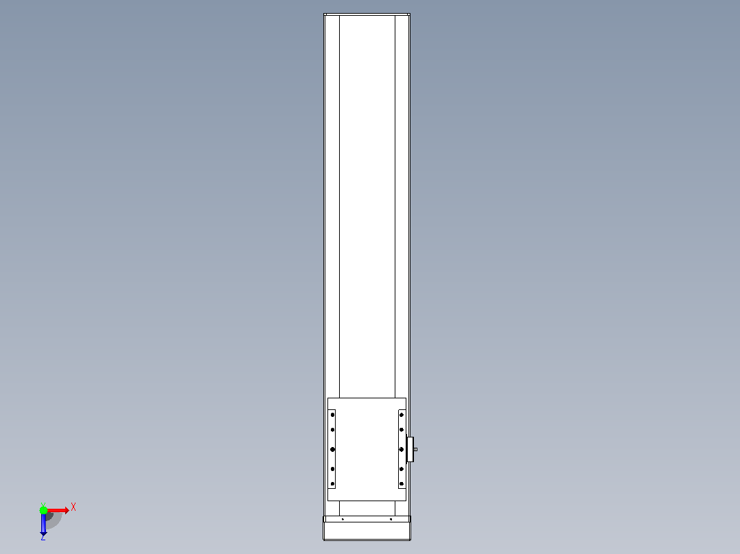 滚珠丝杠直线轴带导轨全封闭TPA-HCR-175D-2510C-L750-MP-Y-P75-N3俯视图