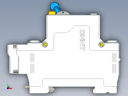 NBPLE-32D 2P剩余电流动作断路器三维模型202010前视缩略图