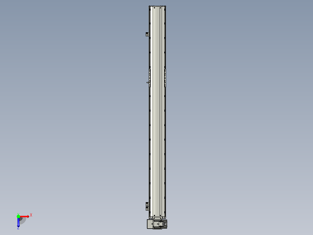 MT120BT半封闭皮带滑台[MT120BT.L100.1200.LU.P40.C3]俯视图