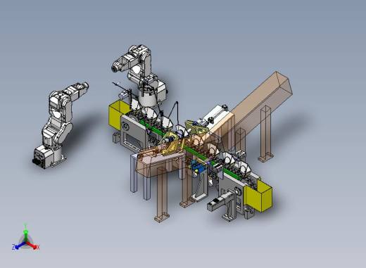 口罩3M生产线正等轴测缩略图