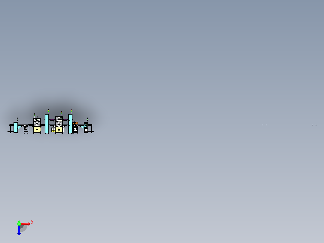 PCB线路板ICT_FCT功能测试自动化线俯视图