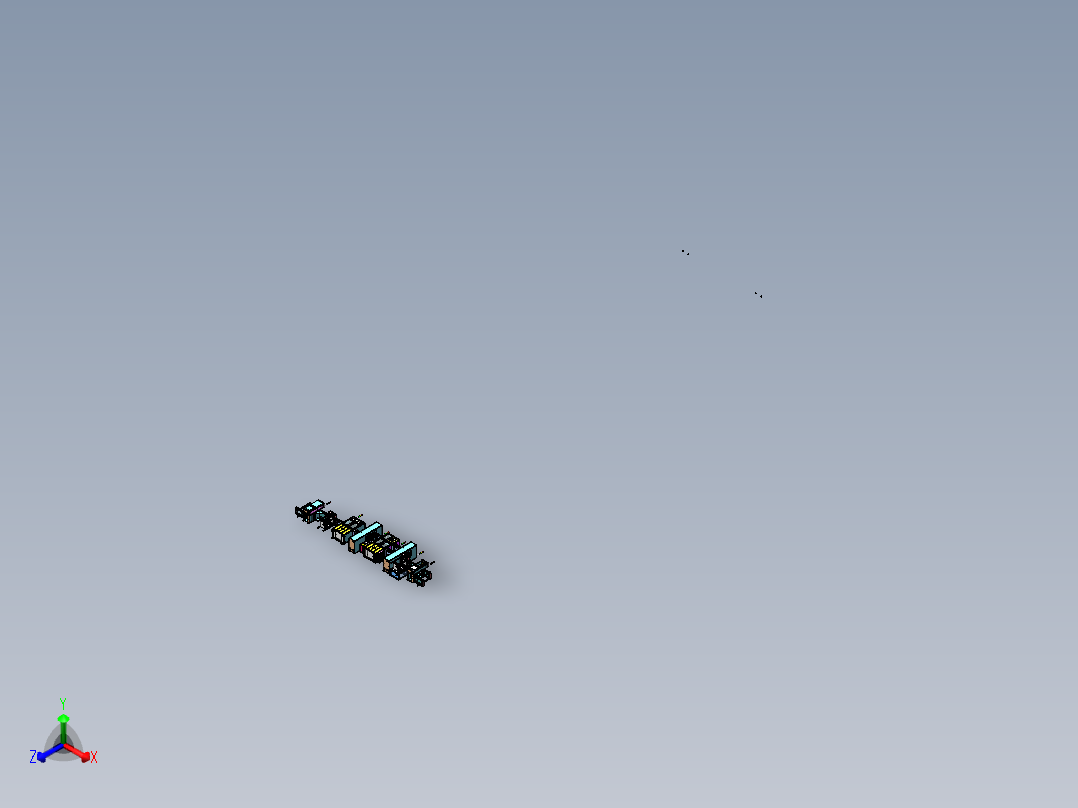 PCB线路板ICT_FCT功能测试自动化线正等轴测图