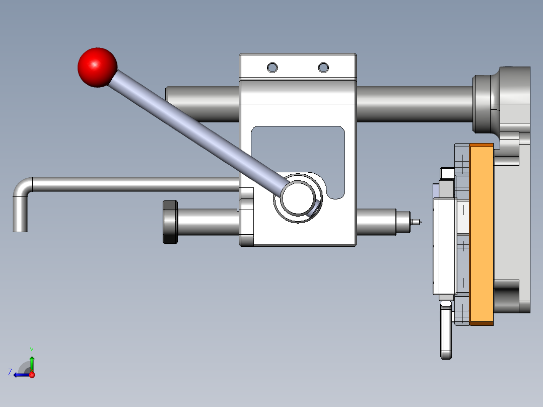 手动铆压治具右视图