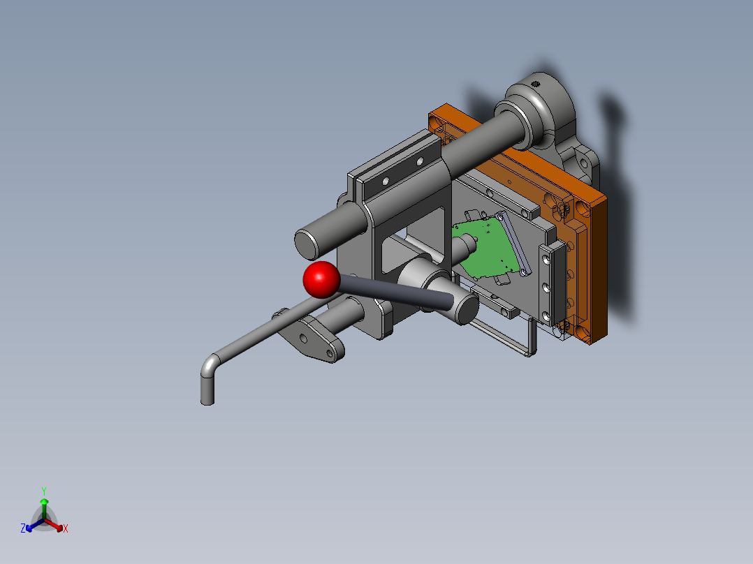手动铆压治具正等轴测图