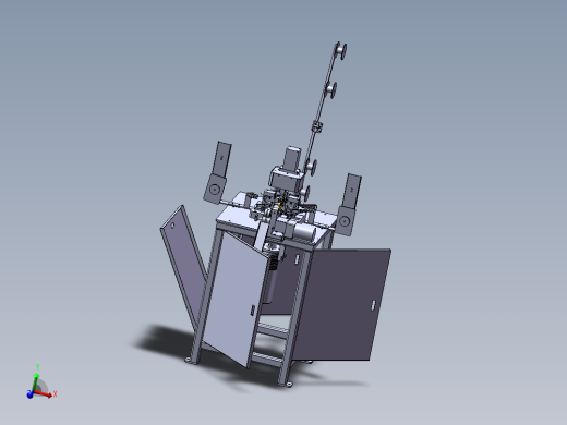 全自动尼龙拉链双面贴布机（sw10可编辑+工程图）