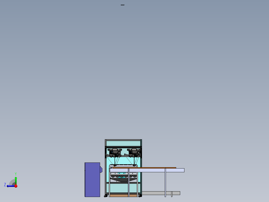 双机械手抓料激光打码出料机sw18可编辑右视图