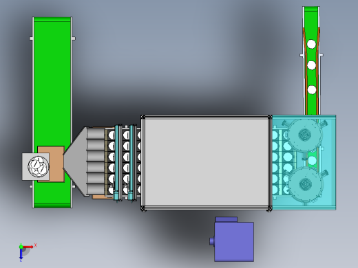 双机械手抓料激光打码出料机sw18可编辑俯视缩略图