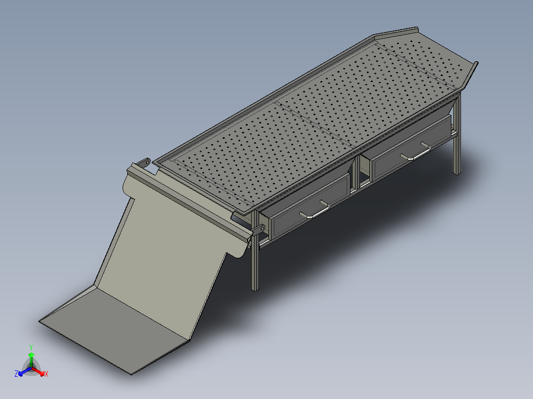 拆包台CB800.000正等轴测图