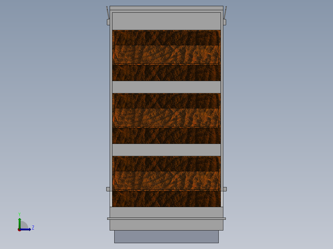 葡萄酒架葡萄酒储藏室左视图
