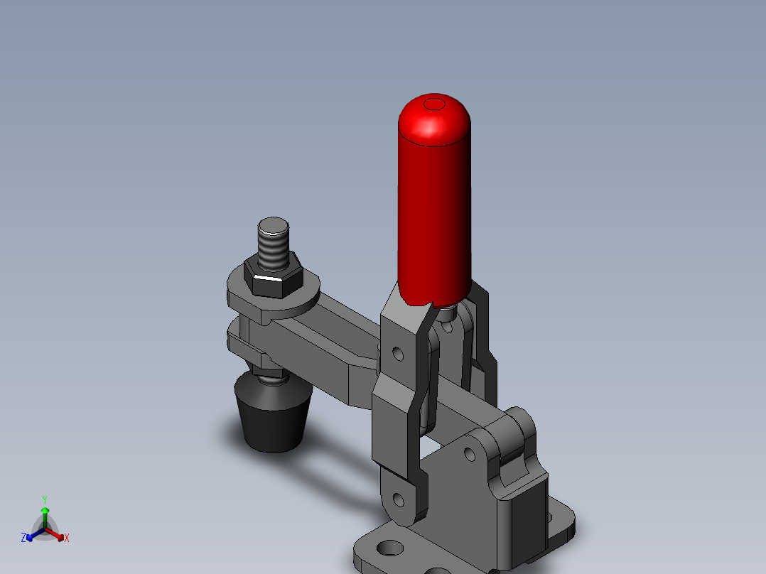 solidworks 高压250U肘节夹主视图