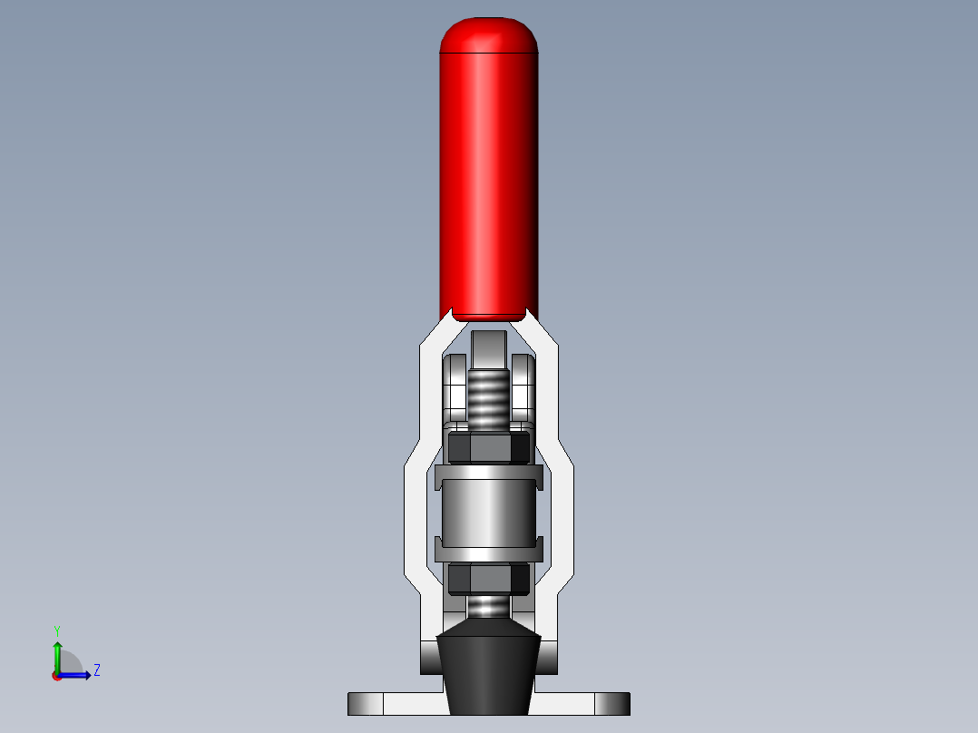 solidworks 高压250U肘节夹左视图