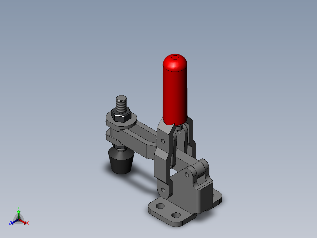 solidworks 高压250U肘节夹正等轴测图