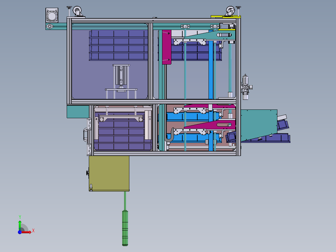 E136 周转箱自动投送机前视图