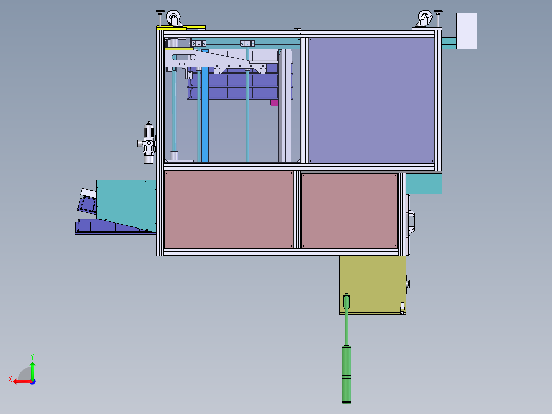 E136 周转箱自动投送机后视图