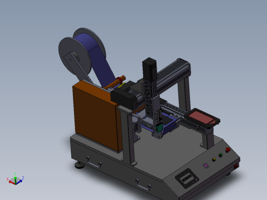桌面式手机贴膜机3D图纸H506 自动