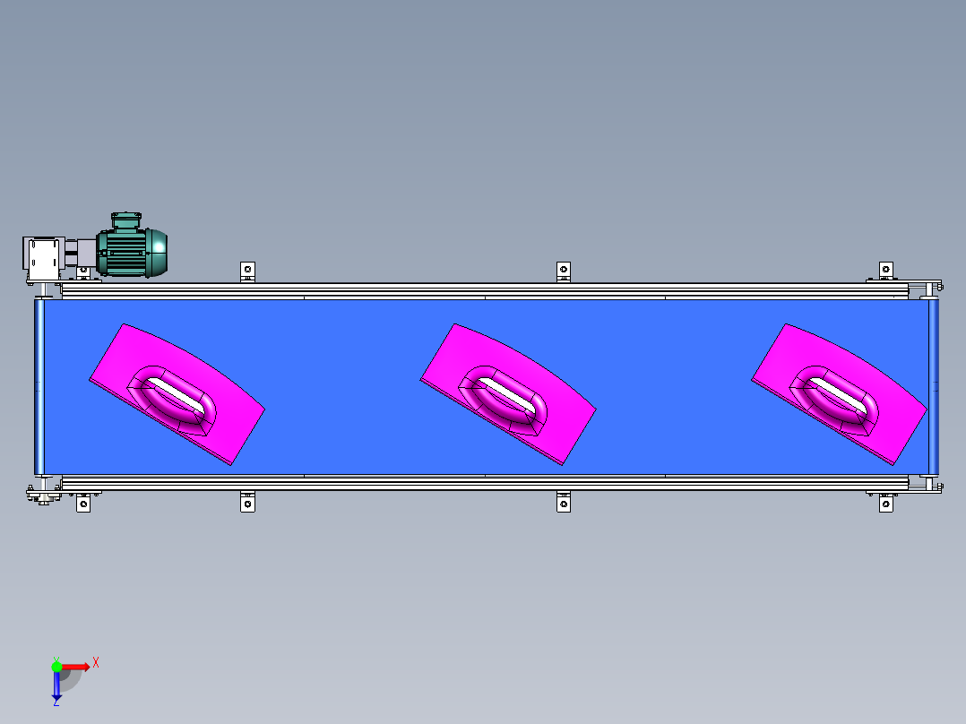 3轴手持式无刷万向节模型俯视图