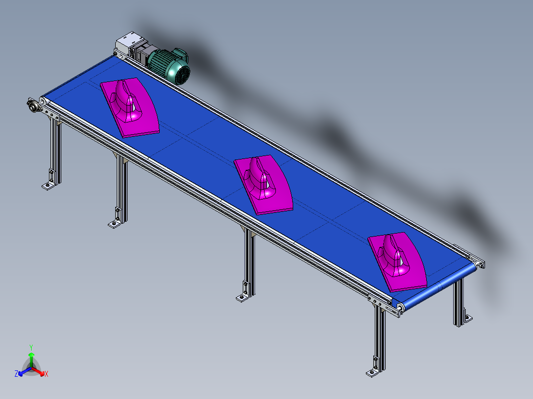 3轴手持式无刷万向节模型正等轴测图