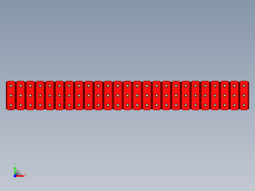 彩色公头100mil（2.54mm）系列-DS1021_red_3x25p_100mil_Type1_rev1.0前视缩略图