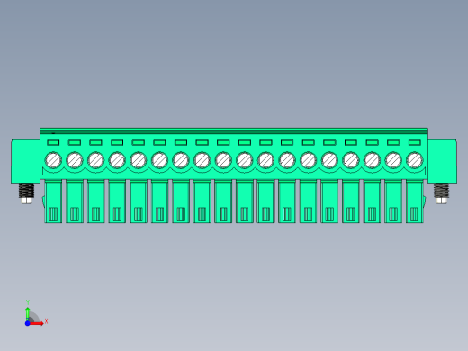 DEGSON 15EDG（公头） 3.5mm 螺钉锁紧，插拔式接线端子 FullPack-15EDGKM-3.5-18P-14-00AH前视缩略图