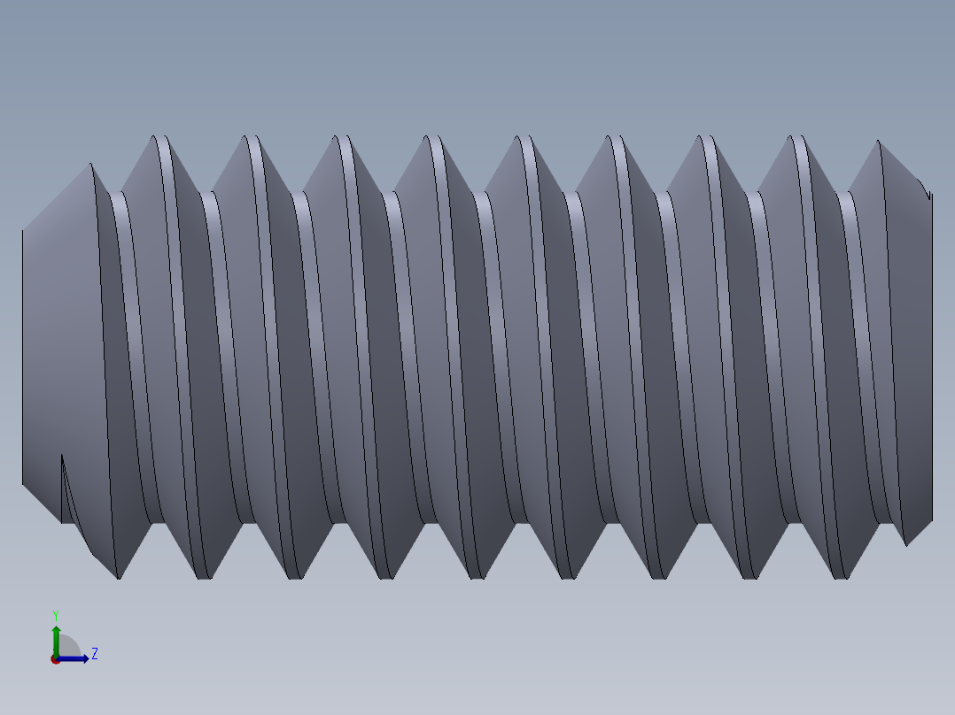 UNC 平头紧定螺钉-UNC SET SCREW 5-40 x0.250.SLDPRT左视图