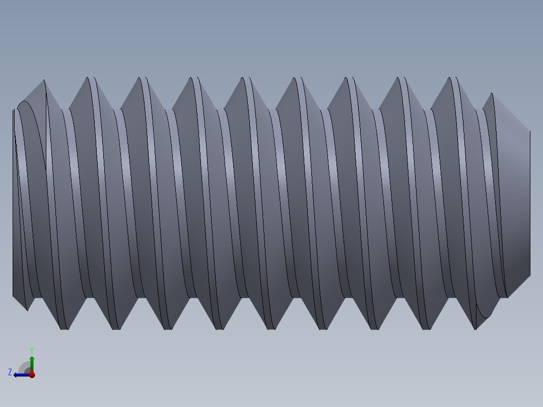 UNC 平头紧定螺钉-UNC SET SCREW 5-40 x0.250.SLDPRT右视图