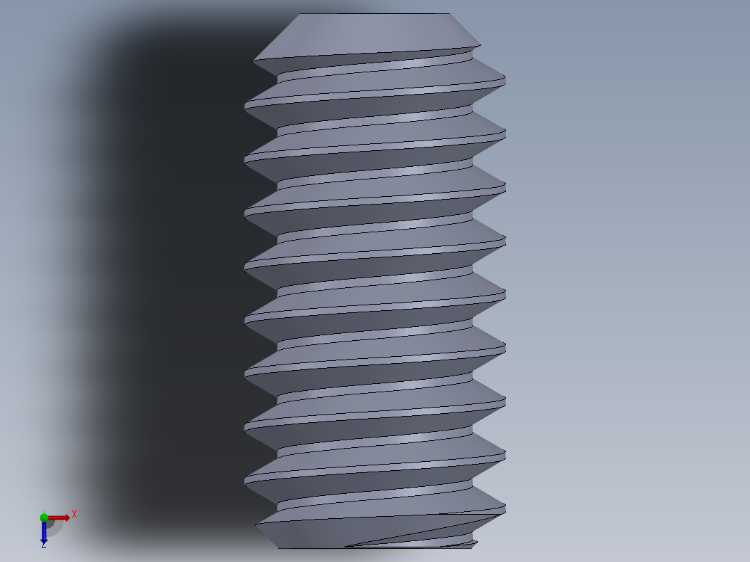 UNC 平头紧定螺钉-UNC SET SCREW 5-40 x0.250.SLDPRT俯视图