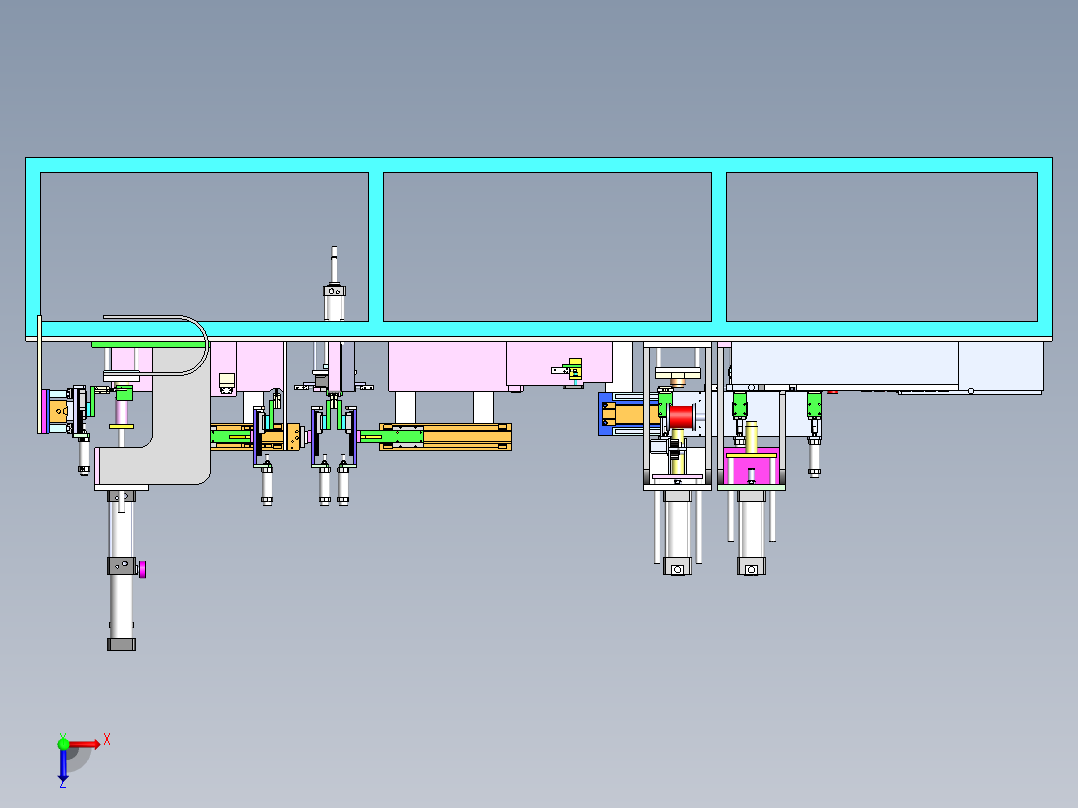阳极自动化组装机俯视图