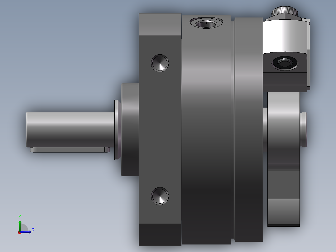 DSM-32-270-P-A摆动气缸左视图