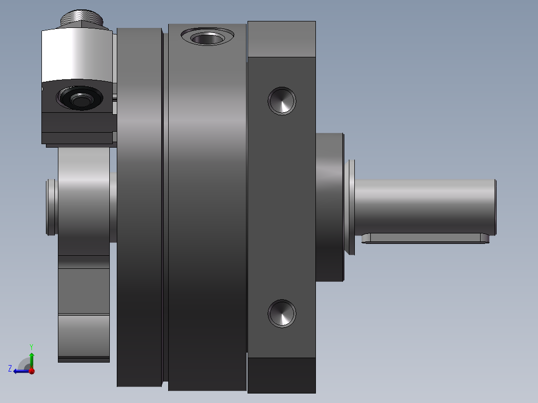 DSM-32-270-P-A摆动气缸右视图