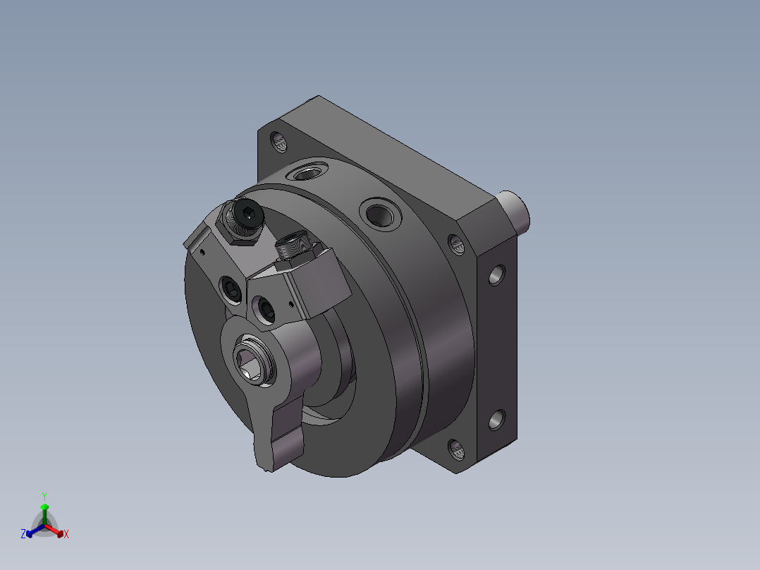 DSM-32-270-P-A摆动气缸正等轴测图