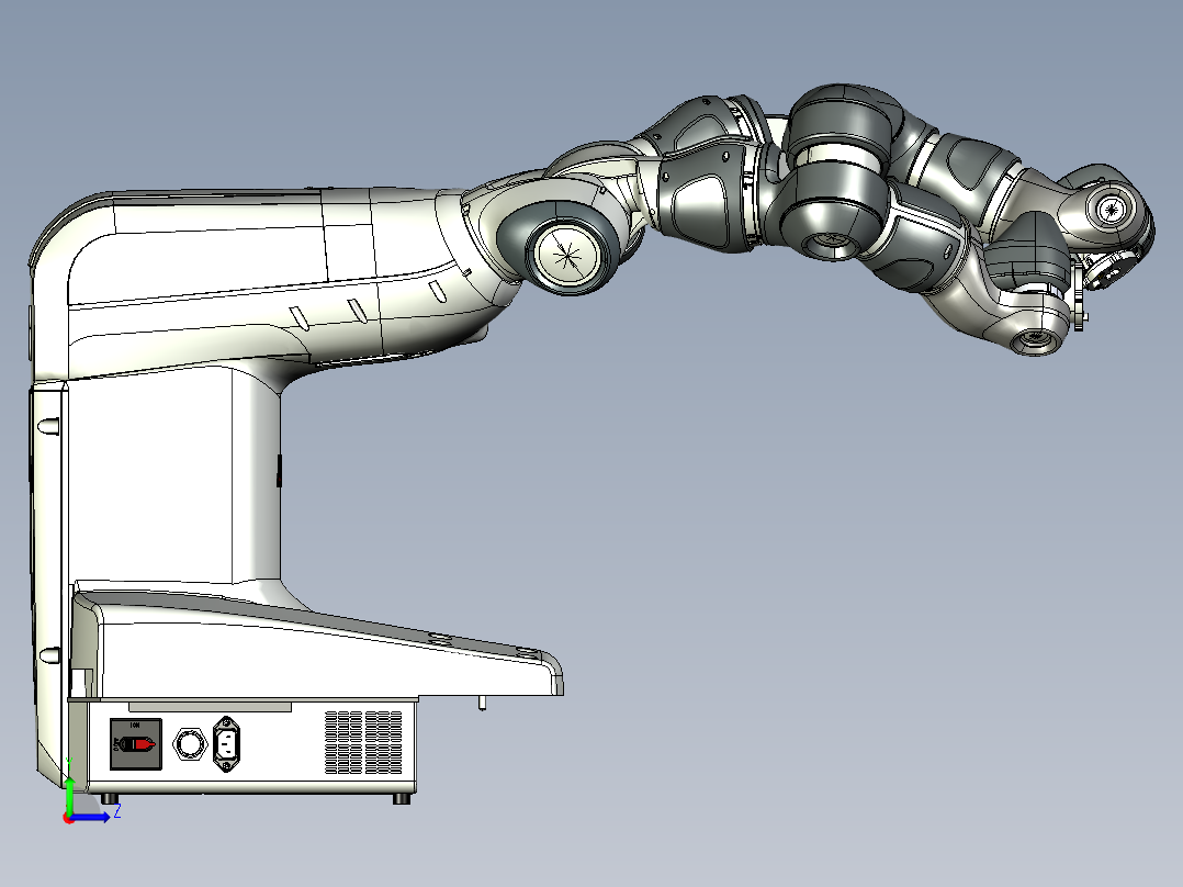 ABB IRB14000 YUMI双臂工业机器人资料左视图