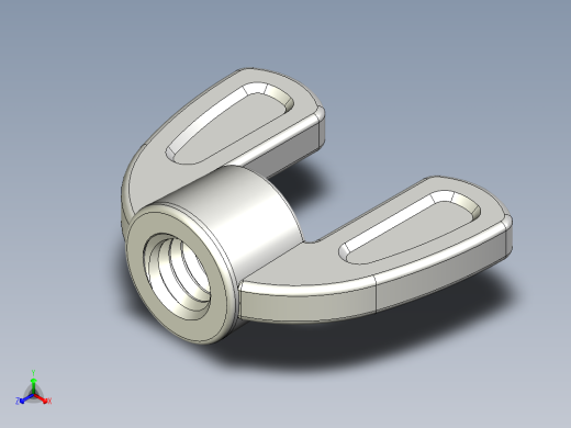 WING NUT 5-16in-18 Thread size 1-2in Base Diameter.x_t正等轴测缩略图